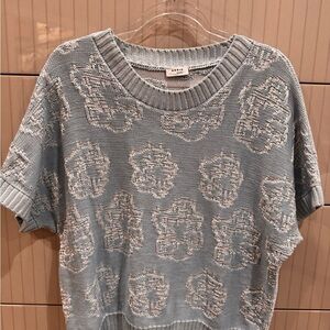 Akris Punto light blue  Patterned Short Sleeve Tee